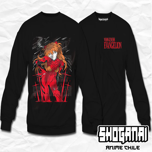 EVA06 Asuka Langley - Evangelion / Crewneck - Poleron Polo 1