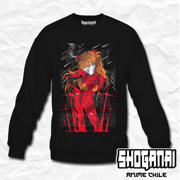 EVA06 Asuka Langley - Evangelion / Crewneck - Poleron Polo 1