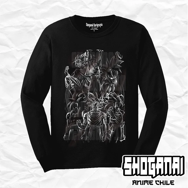 DB02 Goku Fases - Dragon Ball / Polera manga larga 1