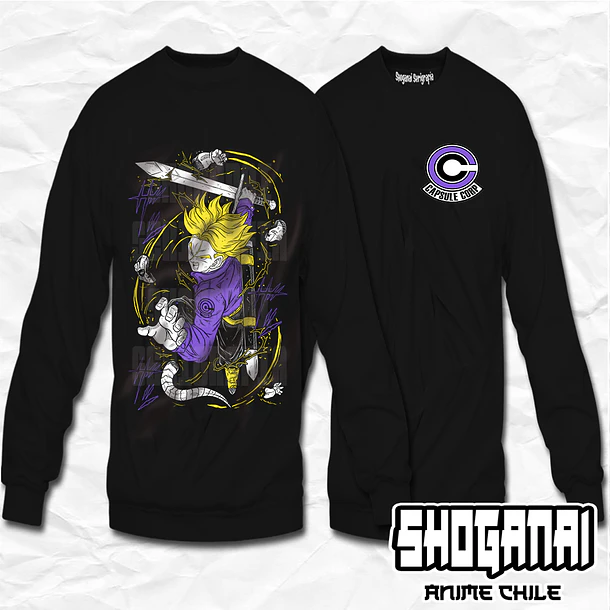 DB03 Trunks del Futuro - Dragon Ball / Crewneck - Poleron Polo 1