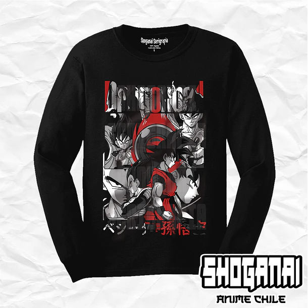DB06 Goku y Vegeta - Dragon Ball / Polera manga larga 1