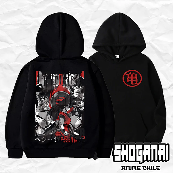 DB06 Goku y Vegeta - Dragon Ball / Hoddie - Poleron Canguro 1