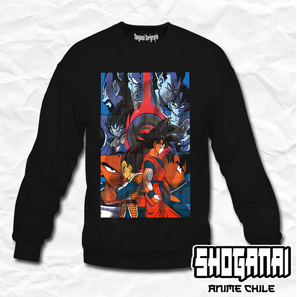 DB18 Goku y Vegeta - Dragon Ball / Crewneck - Poleron Polo 1