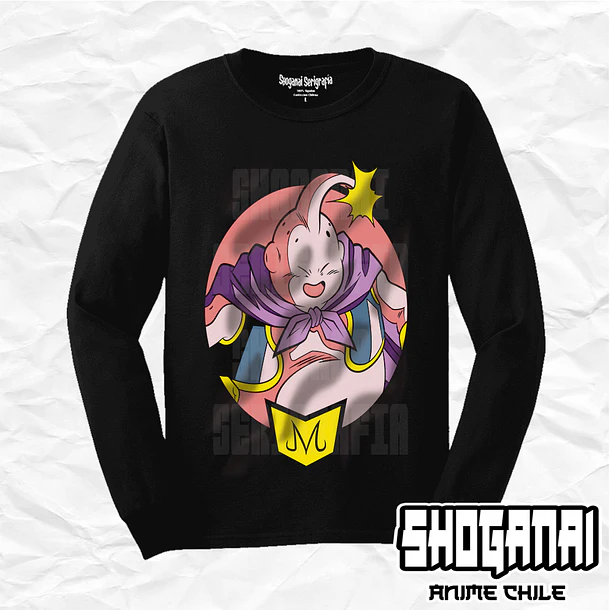DB19 Majin Buu - Dragon Balll / Polera manga larga 1