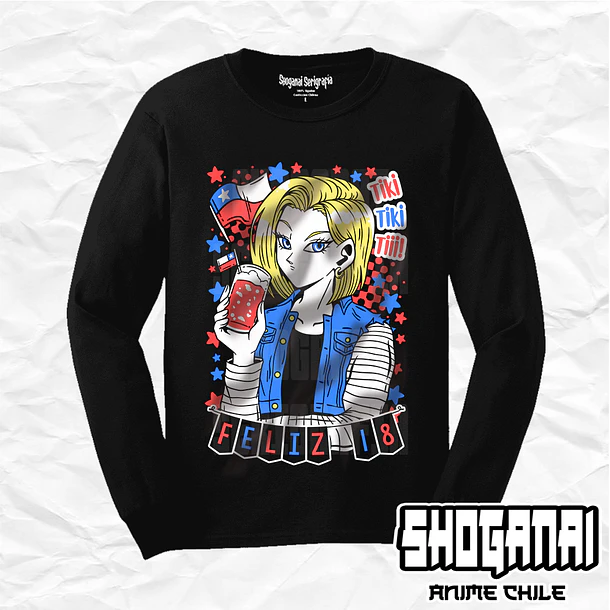 DB22 N°18 Fiestas Patrias 18SEPT - Dragon Balll / Polera manga larga 1