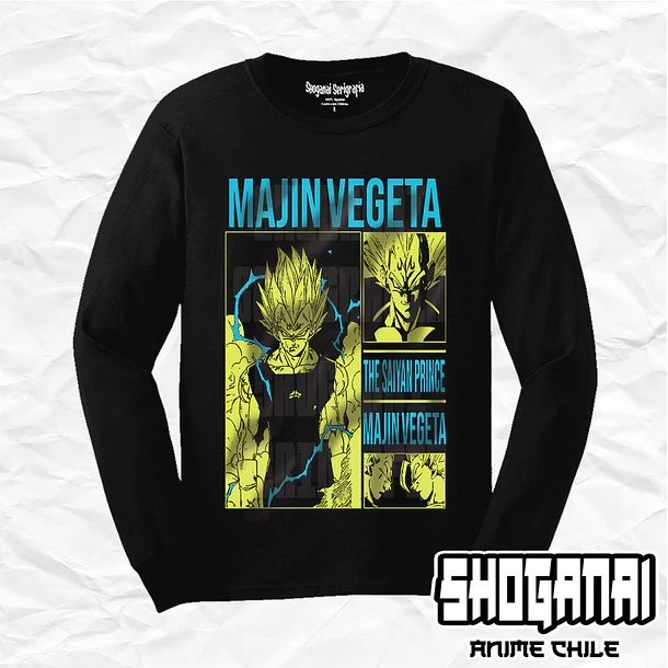 DB27 Majin Vegeta - Dragon Balll / Polera manga larga 1