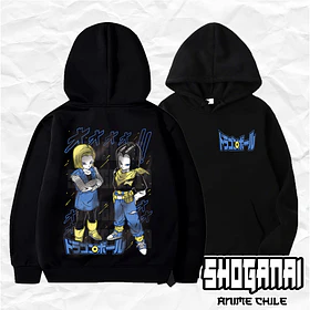 DB29 Androides N°17 y N°18 - Dragon Ball / Hoddie - Poleron Canguro