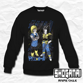 DB29 Androides N°17 y N°18 - Dragon Ball / Crewneck - Poleron Polo