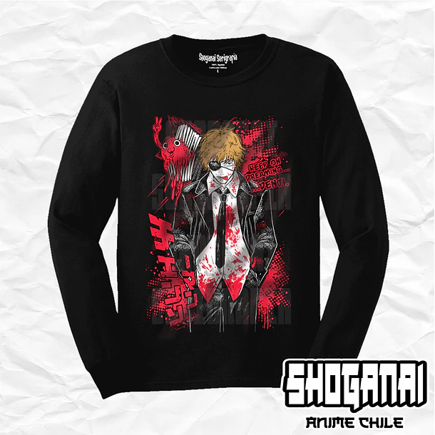 CHSM26 Denji - Chainsawman / Polera manga larga 1