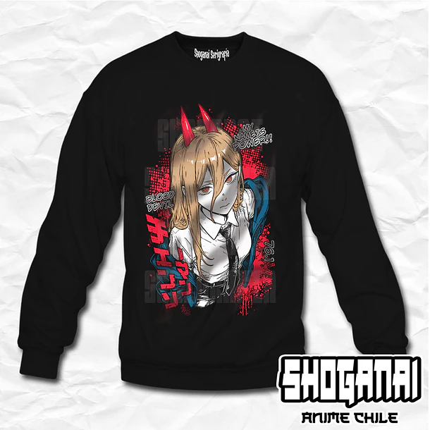 CHSM28 Power - Chainsawman / Crewneck - Poleron Polo 1