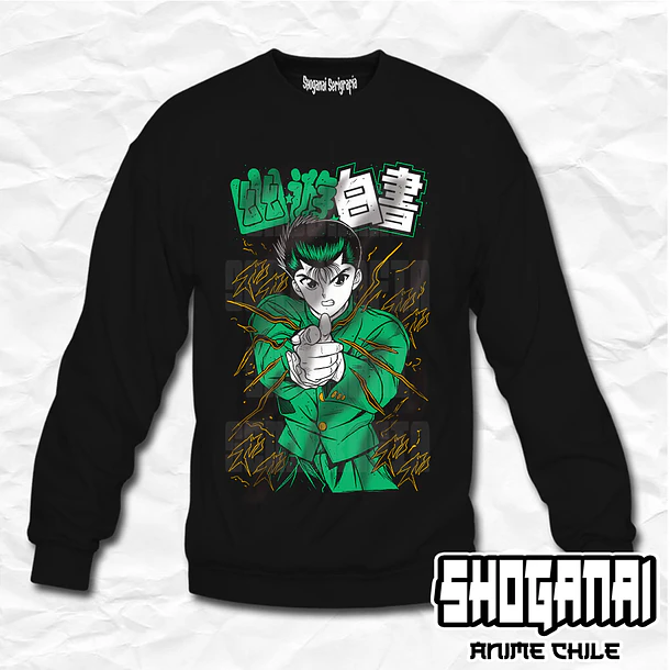 YH01 Yusuke Urameshi - Yu Yu Hakusho / Crewneck - Poleron Polo 1