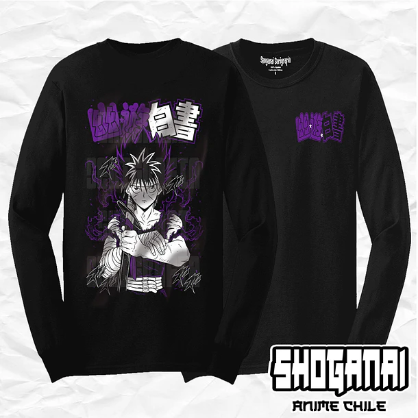 YH02 Hiei - Yu Yu Hakusho / Polera manga larga 1