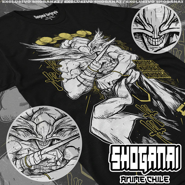 JJK90 Mahoraga (General Divino de las Ocho Hojas Divergentes del Sila) - Jujutsu Kaisen Modulo / Polera manga corta 1