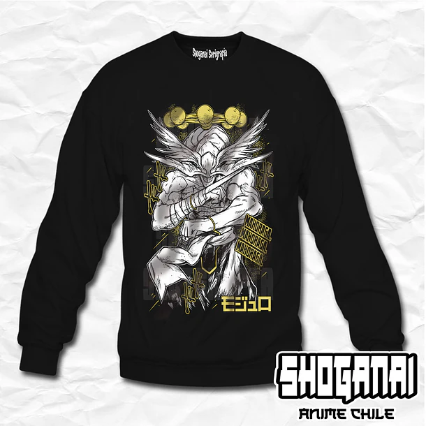 JJK90 Mahoraga (General Divino de las Ocho Hojas Divergentes del Sila) - Jujutsu Kaisen Modulo / Crewneck - Poleron Polo 1