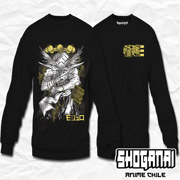 JJK90 Mahoraga (General Divino de las Ocho Hojas Divergentes del Sila) - Jujutsu Kaisen Modulo / Crewneck - Poleron Polo 1