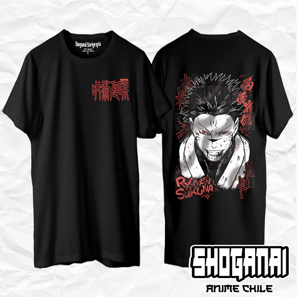 JJK93 Sukuna / Megumi - Jujutsu Kaisen / Polera manga corta 1
