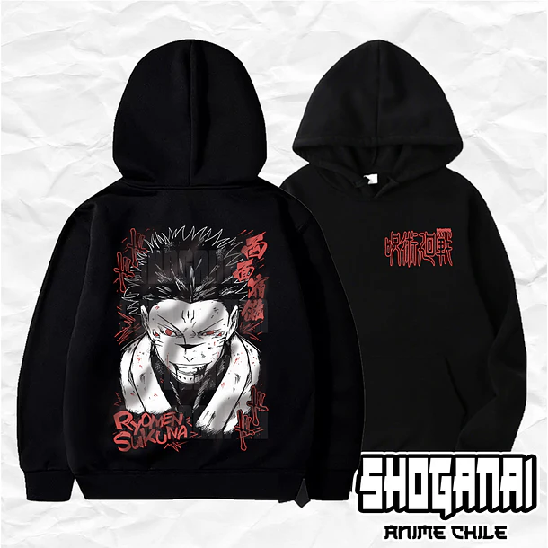 JJK93 Sukuna / Megumi - Jujutsu Kaisen / Hoddie - Poleron Canguro 1