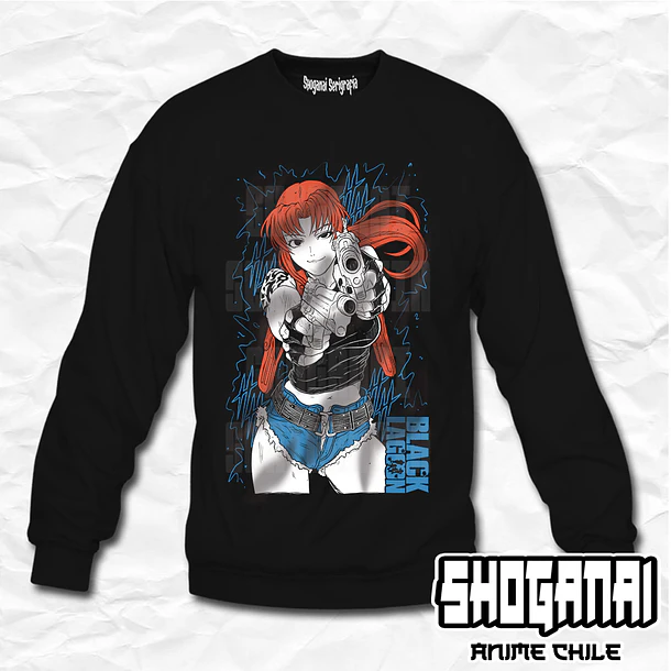 BLN01 Revy - Black Lagoon / Crewneck - Poleron Polo 1
