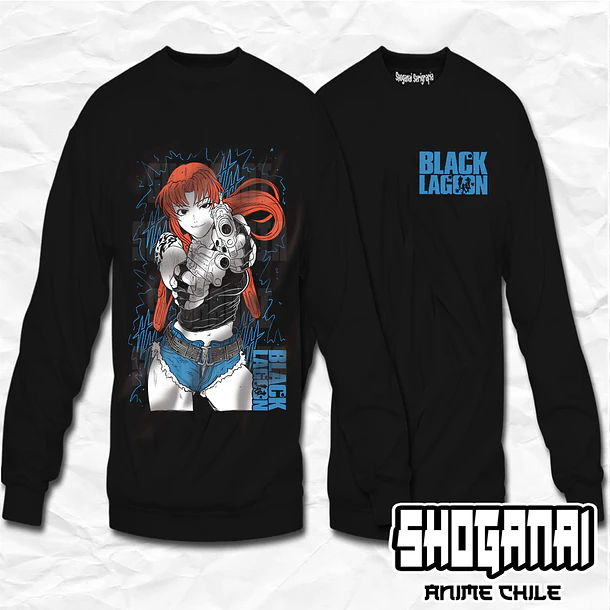 BLN01 Revy - Black Lagoon / Crewneck - Poleron Polo 1