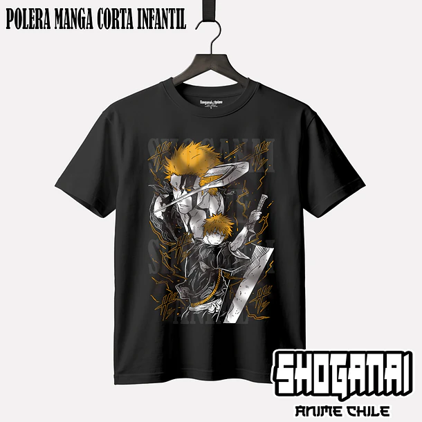 BLCH01 Ichigo Kurosaki - BLEACH - INFANTIL (Polera o Polerón) 1