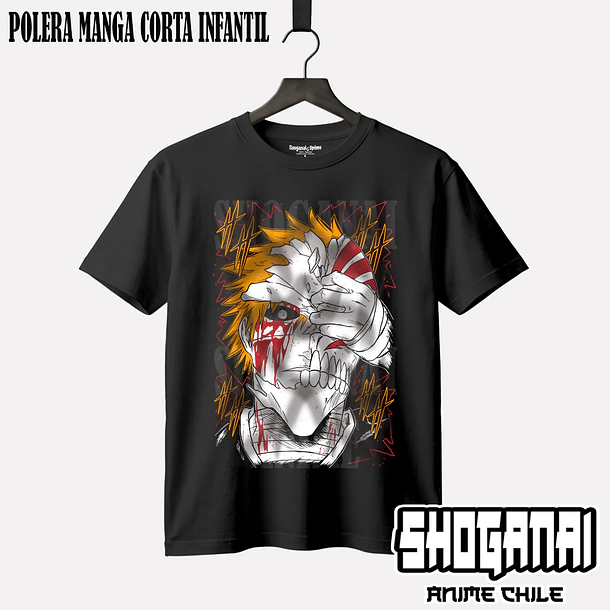 BLCH02 Ichigo Kurosaki - BLEACH - INFANTIL (Polera o Polerón) 1