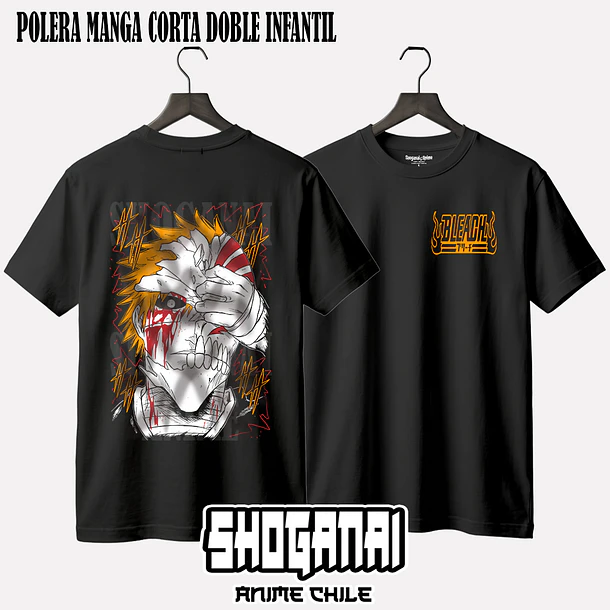 BLCH02 Ichigo Kurosaki - BLEACH - INFANTIL (Polera o Polerón) 2
