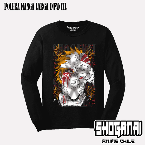 BLCH02 Ichigo Kurosaki - BLEACH - INFANTIL (Polera o Polerón) 3