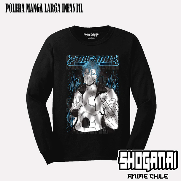 BLCH04 Grimmjow Jaegerjaques - BLEACH - INFANTIL (Polera o Polerón) 3