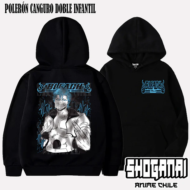 BLCH04 Grimmjow Jaegerjaques - BLEACH - INFANTIL (Polera o Polerón) 5