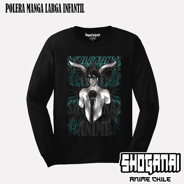 BLCH08 Ulquiorra Cifer - BLEACH - INFANTIL (Polera o Polerón) 3