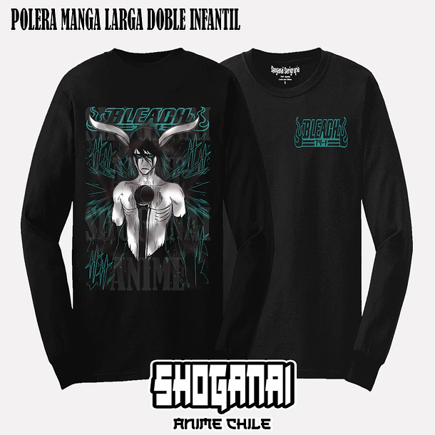 BLCH08 Ulquiorra Cifer - BLEACH - INFANTIL (Polera o Polerón) 4