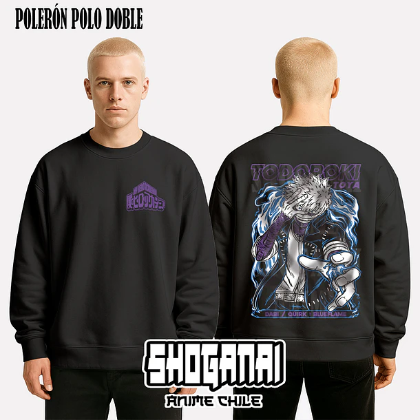 BNH01 Dabi / Toya Todoroki - BOKU NO HERO - ADULTO (Polera o Polerón) 8
