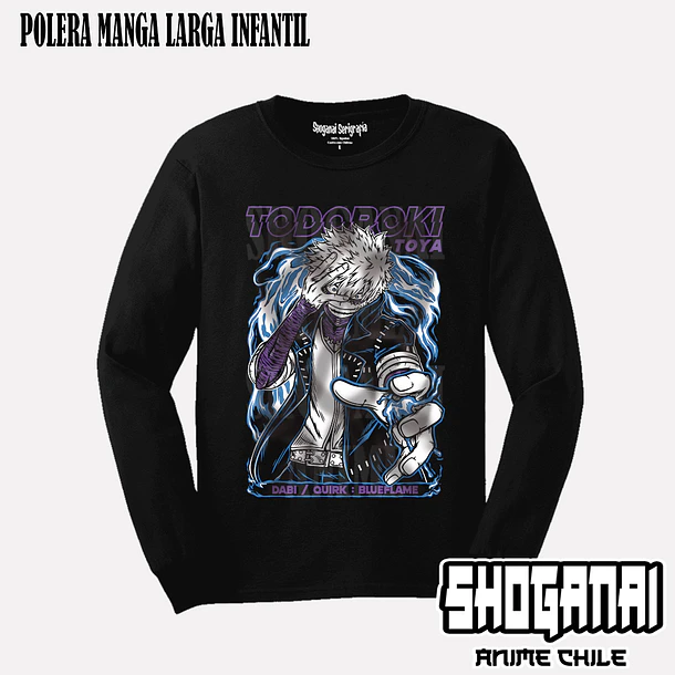 BNH01 Dabi / Toya Todoroki - BOKU NO HERO - INFANTIL (Polera o Polerón) 4