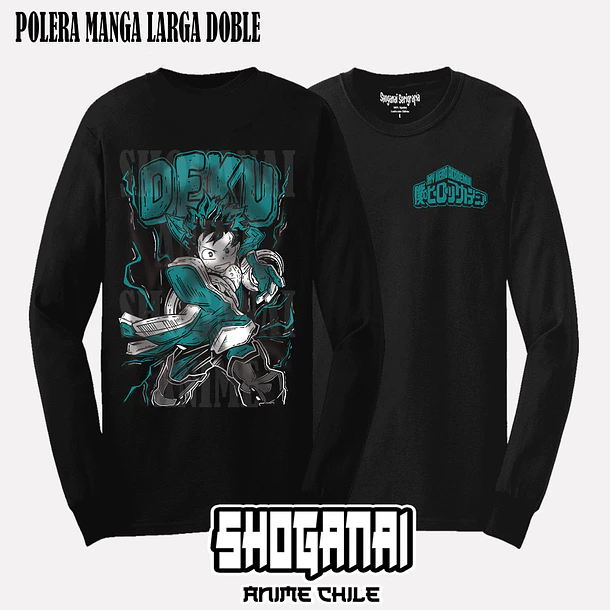 BNH02 Deku / Izuku Midoriya - BOKU NO HERO - ADULTO (Polera o Polerón) 4