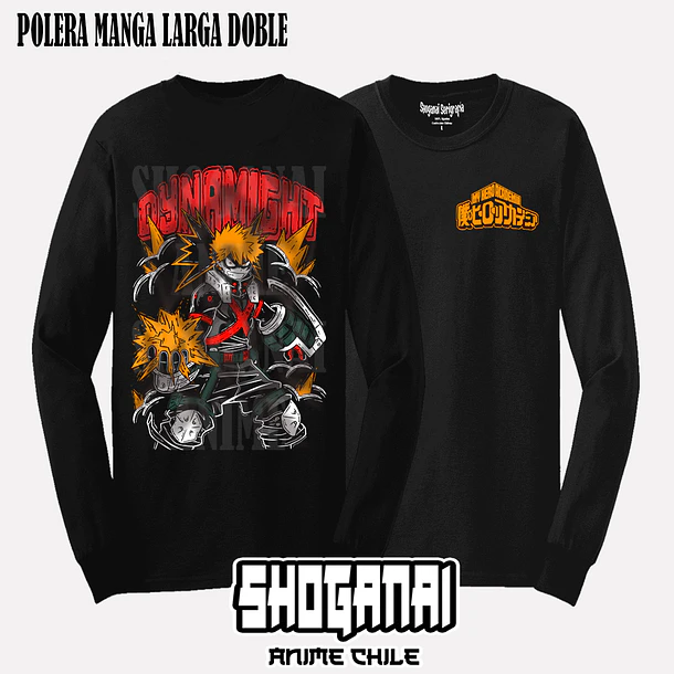 BNH03 Dynamight / Katsuki Bakugo - BOKU NO HERO - ADULTO (Polera o Polerón) 4
