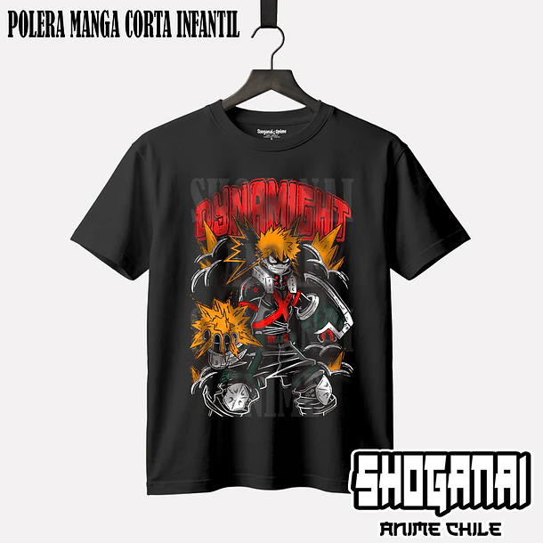 BNH03 Dynamight / Katsuki Bakugo - BOKU NO HERO - INFANTIL (Polera o Polerón) 1