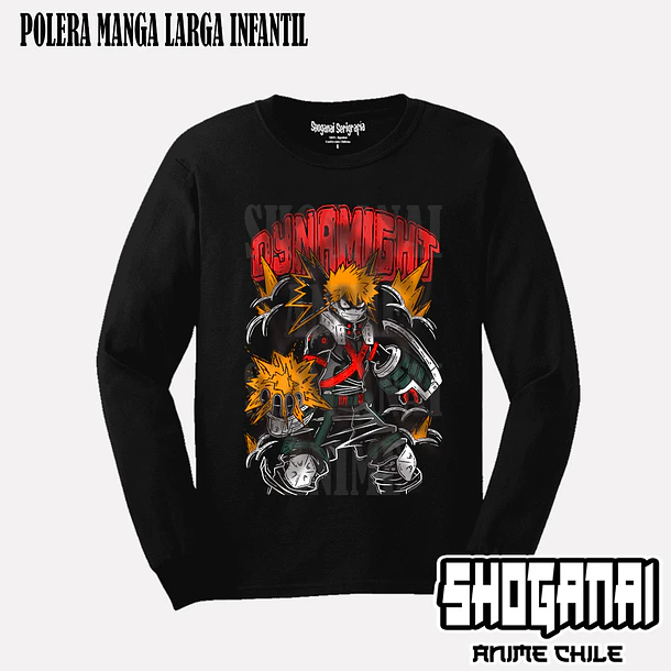 BNH03 Dynamight / Katsuki Bakugo - BOKU NO HERO - INFANTIL (Polera o Polerón) 3