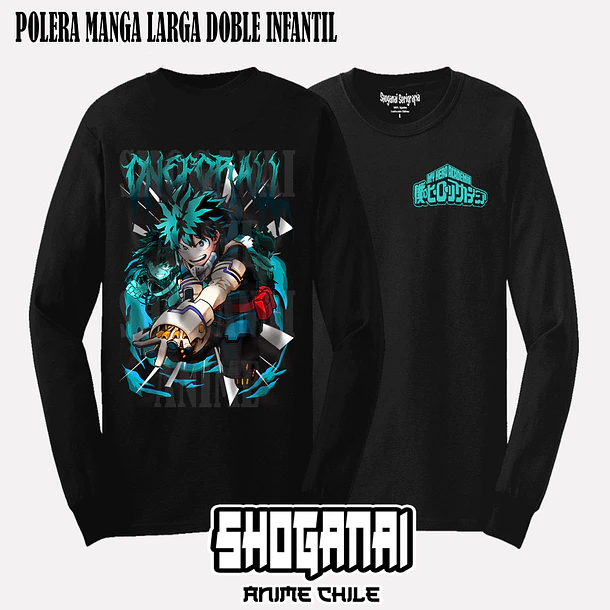 BNH06 Deku / Izuku Midoriya - BOKU NO HERO - INFANTIL (Polera o Polerón) 5