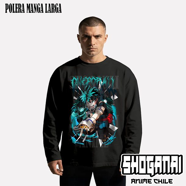 BNH06 Deku / Izuku Midoriya - BOKU NO HERO - ADULTO (Polera o Polerón) 4
