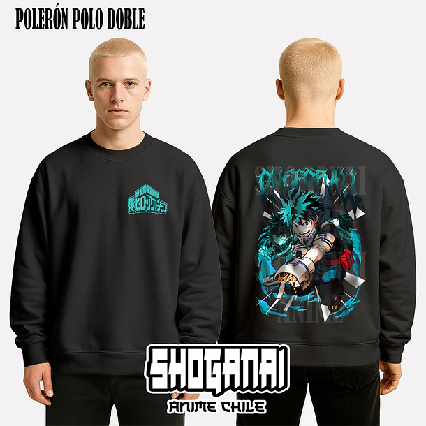 BNH06 Deku / Izuku Midoriya - BOKU NO HERO - ADULTO (Polera o Polerón) 8
