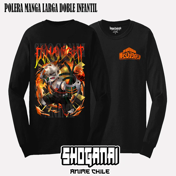 BNH07 Dynamight / Katsuki Bakugo - BOKU NO HERO - INFANTIL (Polera o Polerón) 5
