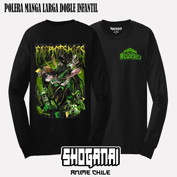 BNH08 Froppy / Tsuyu Asui - BOKU NO HERO - INFANTIL (Polera o Polerón) 5