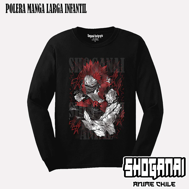 BNH11 Red Riot / Eijiro Kirishima - BOKU NO HERO - INFANTIL (Polera o Polerón) 3
