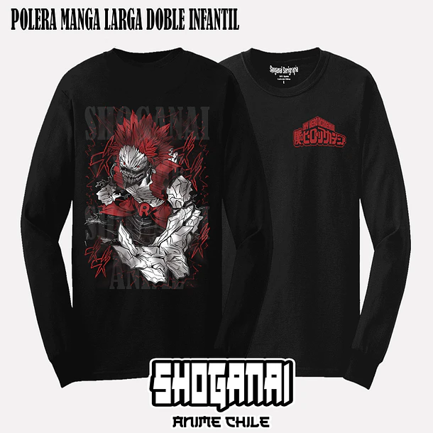 BNH11 Red Riot / Eijiro Kirishima - BOKU NO HERO - INFANTIL (Polera o Polerón) 4