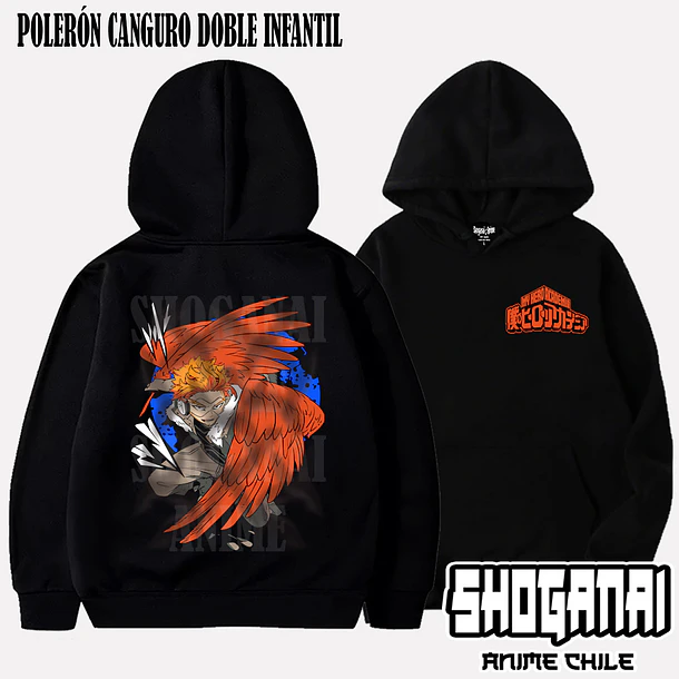 BNH12 Hawks - BOKU NO HERO - INFANTIL (Polera o Polerón) 5