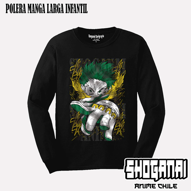 BNH16 Deku / Izuku Midoriya - BOKU NO HERO - INFANTIL (Polera o Polerón) 3