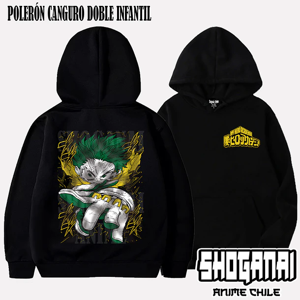 BNH16 Deku / Izuku Midoriya - BOKU NO HERO - INFANTIL (Polera o Polerón) 5