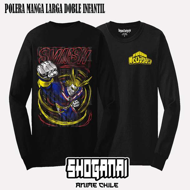 BNH17 All Might - BOKU NO HERO - INFANTIL (Polera o Polerón) 4