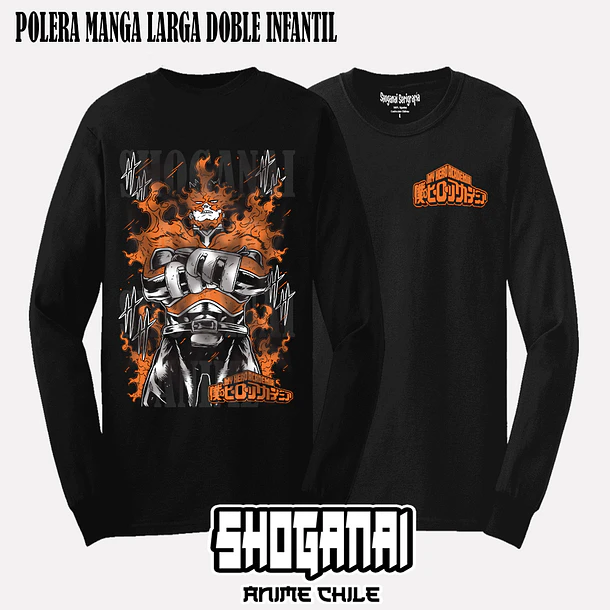 BNH21 Endeavor / Enji Todoroki - BOKU NO HERO - INFANTIL (Polera o Polerón) 4