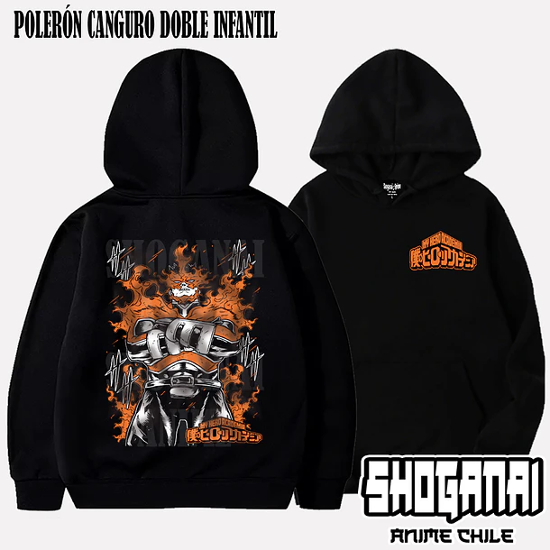 BNH21 Endeavor / Enji Todoroki - BOKU NO HERO - INFANTIL (Polera o Polerón) 5